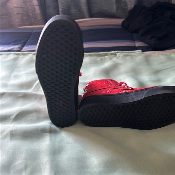 Red High-Top Sneakers - Picture 8 of 11